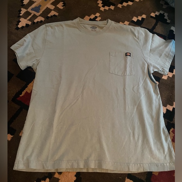 Final Gone 11/17! Dickies 2 short sleeve pocket t-shirts-light blue &  gray - Picture 10 of 12